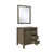 Lexora -  Marsyas 30" Rustic Brown Single Vanity - no Top  28" Mirror - LM342230SK00M28