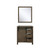 Lexora -  Marsyas 30" Rustic Brown Single Vanity - no Top  28" Mirror - LM342230SK00M28