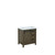 Lexora -  Marsyas 30" Rustic Brown Single Vanity - White Quartz Top - White Square Sink  no Mirror - LM342230SKCS000