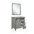 Lexora -  Marsyas 30" Ash Grey Single Vanity - no Top  28" Mirror - LM342230SH00M28