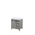 Lexora -  Marsyas 30" Ash Grey Single Vanity - White Quartz Top - White Square Sink  no Mirror - LM342230SHCS000