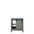 Lexora -  Marsyas 30" Ash Grey Single Vanity - White Quartz Top - White Square Sink  no Mirror - LM342230SHCS000