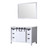 Lexora -  Marsyas 48" White Single Vanity - no Top  44" Mirror - LM342248SA00M44