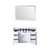 Lexora -  Marsyas 48" White Single Vanity - no Top  44" Mirror - LM342248SA00M44