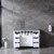 Lexora -  Marsyas 48" White Single Vanity - Grey Quartz Top - White Square Sink  no Mirror - LM342248SAAS000