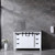 Lexora -  Marsyas 48" White Single Vanity - Grey Quartz Top - White Square Sink  no Mirror - LM342248SAAS000