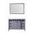 Lexora -  Marsyas 48" Dark Grey Single Vanity - White Carrara Marble Top - White Square Sink  44" Mirror - LM342248SBBSM44