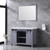 Lexora -  Marsyas 48" Dark Grey Single Vanity - White Carrara Marble Top - White Square Sink  44" Mirror - LM342248SBBSM44