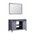 Lexora -  Marsyas 48" Dark Grey Single Vanity - no Top  44" Mirror - LM342248SB00M44