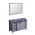 Lexora -  Marsyas 48" Dark Grey Single Vanity - no Top  44" Mirror - LM342248SB00M44