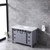 Lexora -  Marsyas 48" Dark Grey Single Vanity - White Carrara Marble Top - White Square Sink  no Mirror - LM342248SBBS000