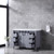 Lexora -  Marsyas 48" Dark Grey Single Vanity - White Carrara Marble Top - White Square Sink  no Mirror - LM342248SBBS000