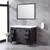 Lexora -  Marsyas 48" Brown Single Vanity - White Quartz Top - White Square Sink  44" Mirror - LM342248SCCSM44