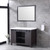 Lexora -  Marsyas 48" Brown Single Vanity - White Quartz Top - White Square Sink  44" Mirror - LM342248SCCSM44