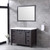 Lexora -  Marsyas 48" Brown Single Vanity - White Quartz Top - White Square Sink  44" Mirror - LM342248SCCSM44