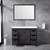 Lexora -  Marsyas 48" Brown Single Vanity - White Quartz Top - White Square Sink  44" Mirror - LM342248SCCSM44
