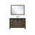 Lexora -  Marsyas 48" Rustic Brown Single Vanity - White Quartz Top - White Square Sink  44" Mirror w/ Faucet - LM342248SKCSM44F