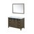 Lexora -  Marsyas 48" Rustic Brown Single Vanity - White Quartz Top - White Square Sink  44" Mirror - LM342248SKCSM44