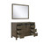 Lexora -  Marsyas 48" Rustic Brown Single Vanity - no Top  44" Mirror - LM342248SK00M44