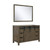 Lexora -  Marsyas 48" Rustic Brown Single Vanity - no Top  44" Mirror - LM342248SK00M44