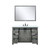 Lexora -  Marsyas 48" Ash Grey Single Vanity - White Quartz Top - White Square Sink  44" Mirror w/ Faucet - LM342248SHCSM44F