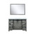 Lexora -  Marsyas 48" Ash Grey Single Vanity - White Quartz Top - White Square Sink  44" Mirror - LM342248SHCSM44