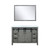 Lexora -  Marsyas 48" Ash Grey Single Vanity - White Quartz Top - White Square Sink  44" Mirror - LM342248SHCSM44