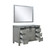 Lexora -  Marsyas 48" Ash Grey Single Vanity - no Top  44" Mirror - LM342248SH00M44