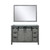 Lexora -  Marsyas 48" Ash Grey Single Vanity - no Top  44" Mirror - LM342248SH00M44