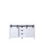 Lexora -  Marsyas 60" White Vanity Cabinet Only - LM342260DA00000