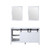 Lexora -  Marsyas 60" White Double Vanity - no Top  24" Mirrors - LM342260DA00M24