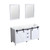 Lexora -  Marsyas 60" White Double Vanity - no Top  24" Mirrors - LM342260DA00M24