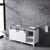 Lexora -  Marsyas 60" White Double Vanity - Grey Quartz Top - White Square Sinks  no Mirror - LM342260DAAS000