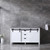 Lexora -  Marsyas 60" White Double Vanity - Grey Quartz Top - White Square Sinks  no Mirror - LM342260DAAS000