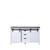 Lexora -  Marsyas 60" White Double Vanity - Grey Quartz Top - White Square Sinks  no Mirror - LM342260DAAS000