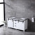 Lexora -  Marsyas 60" White Double Vanity - Grey Quartz Top - White Square Sinks  no Mirror - LM342260DAAS000