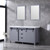 Lexora -  Marsyas 60" Dark Grey Double Vanity - White Carrara Marble Top - White Square Sinks  24" Mirrors - LM342260DBBSM24