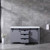 Lexora -  Marsyas 60" Dark Grey Double Vanity - White Carrara Marble Top - White Square Sinks  no Mirror - LM342260DBBS000