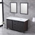 Lexora -  Marsyas 60" Brown Double Vanity - White Quartz Top - White Square Sinks  24" Mirrors w/ Faucets - LM342260DCCSM24F