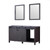 Lexora -  Marsyas 60" Brown Double Vanity - no Top  24" Mirrors - LM342260DC00M24