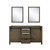 Lexora -  Marsyas 60" Rustic Brown Double Vanity - no Top  24" Mirrors - LM342260DK00M24