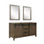 Lexora -  Marsyas 60" Rustic Brown Double Vanity - no Top  24" Mirrors - LM342260DK00M24