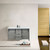 Lexora -  Marsyas 60" Ash Grey Double Vanity - White Quartz Top - White Square Sinks  no Mirror - LM342260DHCS000