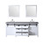 Lexora -  Marsyas 80" White Double Vanity - Grey Quartz Top - White Square Sinks  30" Mirrors w/ Faucets - LM342280DAASM30F
