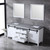 Lexora -  Marsyas 80" White Double Vanity - Grey Quartz Top - White Square Sinks  30" Mirrors - LM342280DAASM30