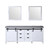 Lexora -  Marsyas 80" White Double Vanity - Grey Quartz Top - White Square Sinks  30" Mirrors - LM342280DAASM30
