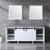 Lexora -  Marsyas 80" White Double Vanity - Grey Quartz Top - White Square Sinks  30" Mirrors - LM342280DAASM30