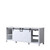 Lexora -  Marsyas 80" White Vanity Cabinet Only - LM342280DA00000