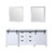 Lexora -  Marsyas 80" White Double Vanity - no Top  30" Mirrors - LM342280DA00M30