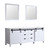 Lexora -  Marsyas 80" White Double Vanity - no Top  30" Mirrors - LM342280DA00M30